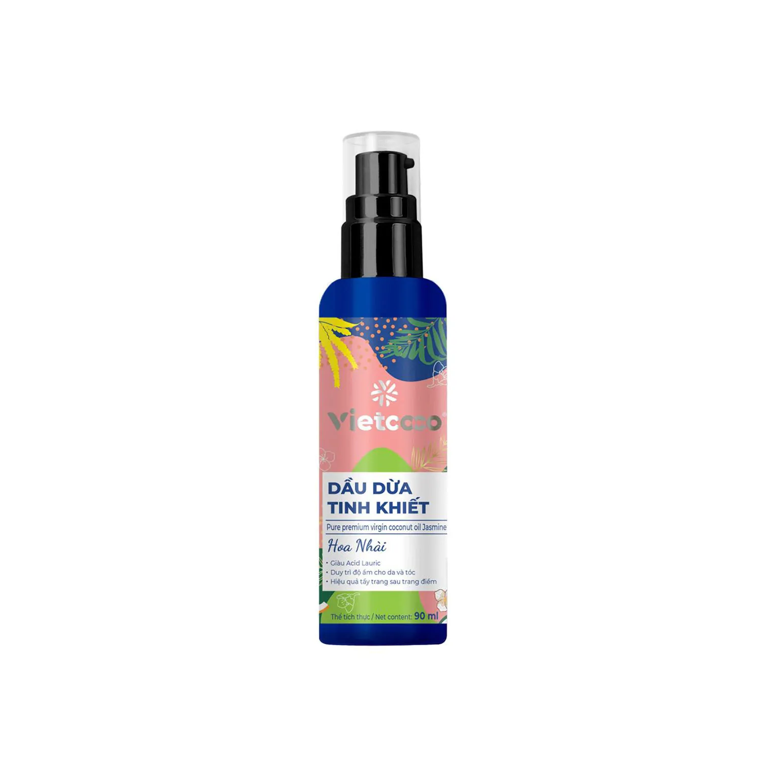Vietcoco Dầu dừa tinh khiết 90ml (hương hoa nhài) Vietcoco Dầu dừa tinh khiết 90ml (hương hoa nhài)