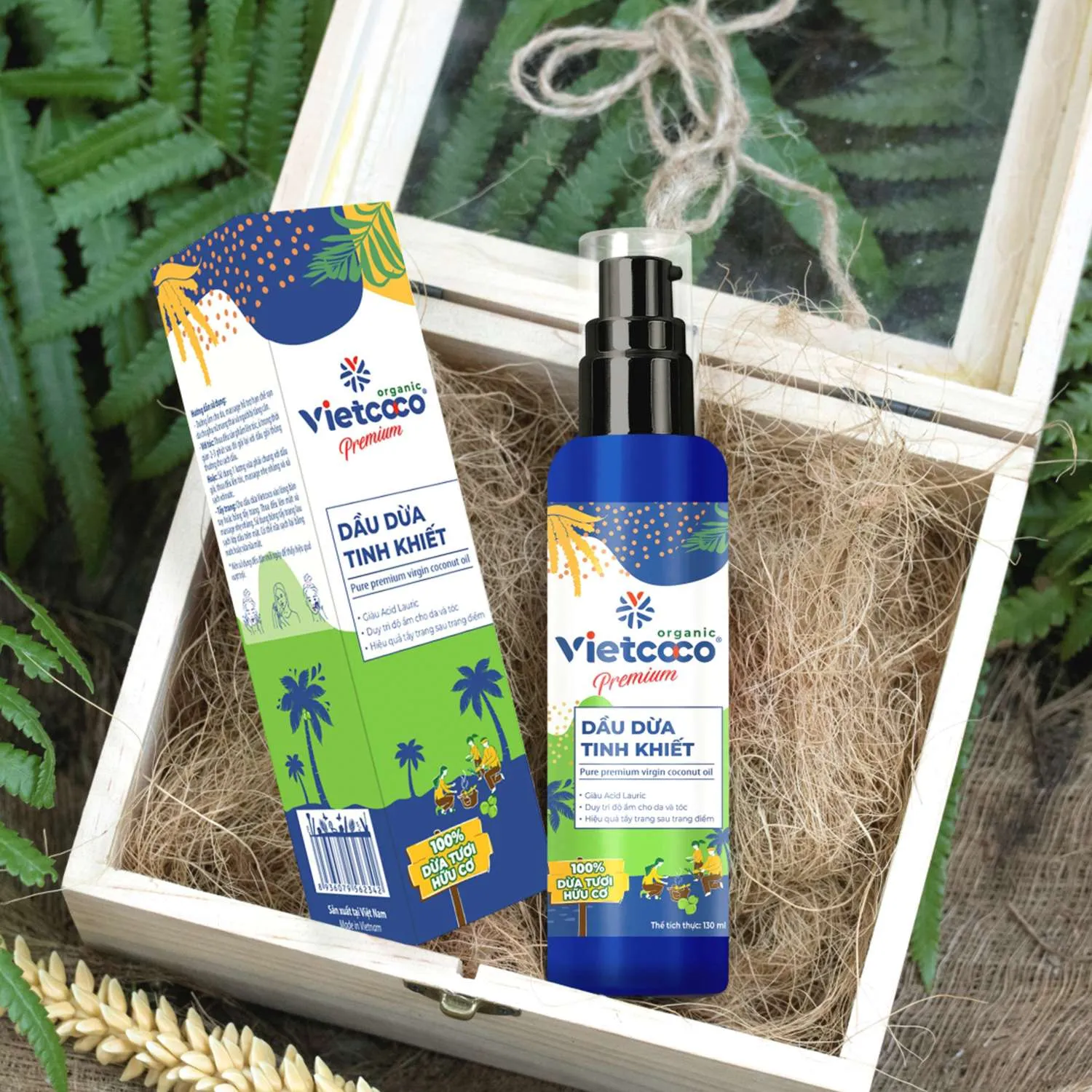 Vietcoco Dầu dừa tinh khiết Organic Vietcoco Dầu dừa tinh khiết Organic