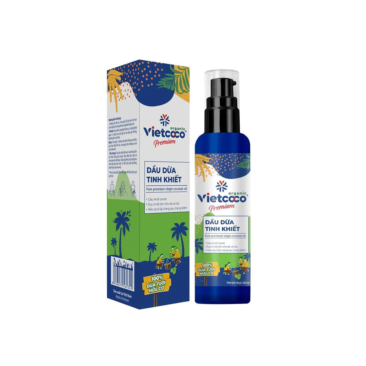 Vietcoco Dầu dừa tinh khiết Organic Vietcoco Dầu dừa tinh khiết Organic