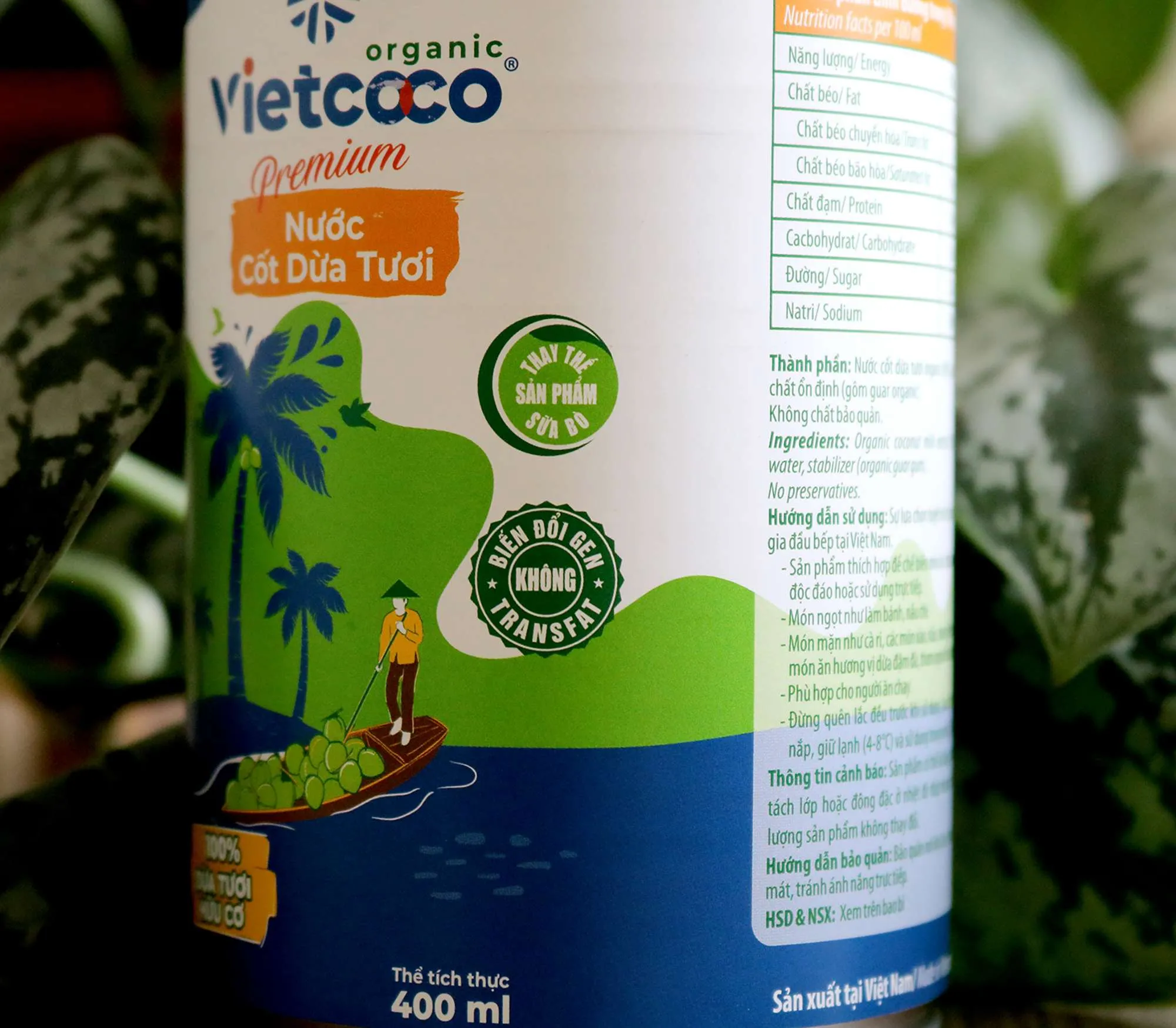 Vietcoco Nước cốt dừa tươi Organic Vietcoco Nước cốt dừa tươi Organic